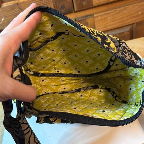 Vera Bradley Black and Yellow Crossbody Purse with Matching Wallet- Preowned - Picture 8 of 13